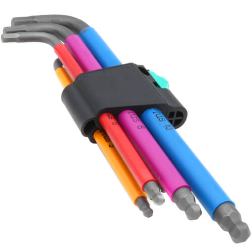 950/9 Hex-Plus 1 SB Metric 9-Piece L-Key Set w/ BlackLaser Surface Treatment (Multicolor)