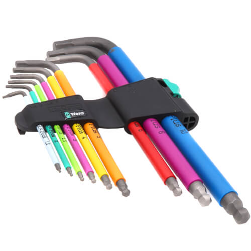 950/9 Hex-Plus 1 SB Metric 9-Piece L-Key Set w/ BlackLaser Surface Treatment (Multicolor)