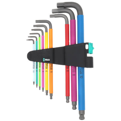950/9 Hex-Plus 1 SB Metric 9-Piece L-Key Set w/ BlackLaser Surface Treatment (Multicolor)