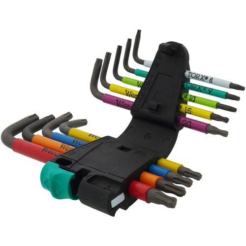 Main product image of 967/9 TX BO 1 SB 9-Piece L-Key Set for TORX Screws w/ BlackLaser (Multicolor)