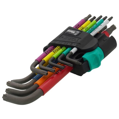 Main product image of 967/9 TX BO 1 SB 9-Piece L-Key Set for TORX Screws w/ BlackLaser (Multicolor)