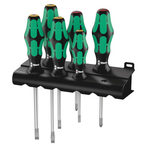 Main product image of 334/6 Kraftform Plus Lasertip 6-Piece Screwdriver Set w/ Rack