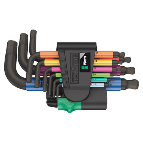 950/9 Hex-Plus 2 Metric 9-Piece L-Key Set w/ BlackLaser (Multicolored)