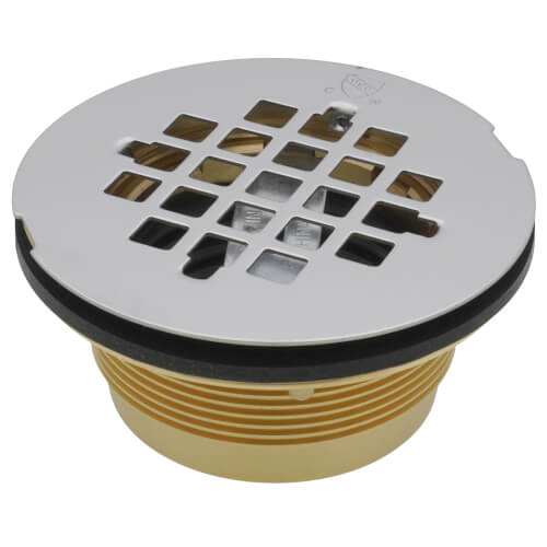 0523004 Walrich 0523004 2" No Caulk Shower Stall Drain Stainless Steel Strainer w/ Brass Body