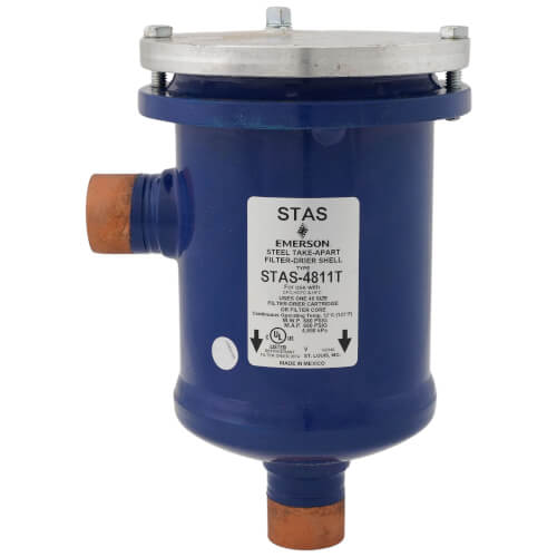 Main product image of 1-3/8" ODF STAS4811T-Series Steel Liquid and Suction Line Filter Drier (48 Cubic Inches)