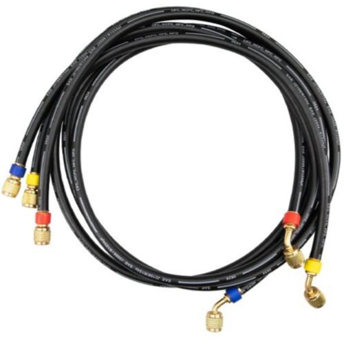Main product image of 60" Low Loss Black Refrigerant Charging Hose, 1/4" x 1/4" SAE (Set of 3)