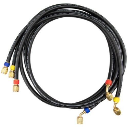 Main product image of 60" Low Loss Black Refrigerant Charging Hose, 1/4" x 5/16" SAE (Set of 3)