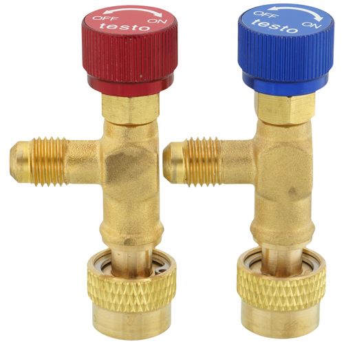 Main product image of Charging Hose Shut-Off Valve w/ (1) 1/4" SAE Male Thread x 5/16" SAE Female Thread & (1)5/16" SAE Male Thread to 1/4" SAE Female Thread