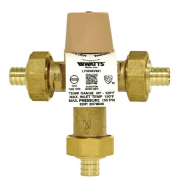 Main product image of 3/4" LFMMVM1 PEX Crimp Lead Free Mixing Valve