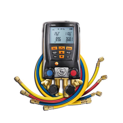 Main product image of 557, 4 Valve Digital Manifold Kit w/ Bluetooth, Vacuum Gauge & Set of 4 Hoses (-58° to 302°F)