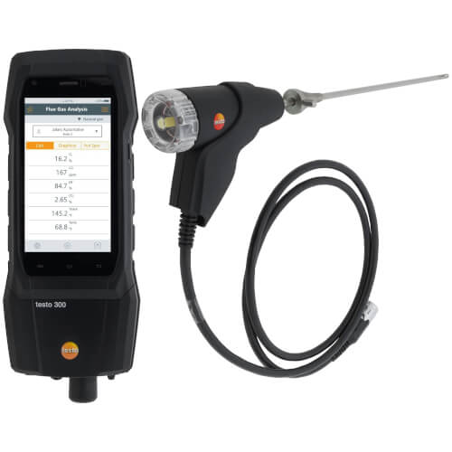 Main product image of Testo 300 Residential / Commercial Analyzer Kit- Smoke Edition (O2 & CO installed)