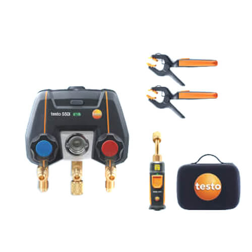 550i Kit, Digital App Operated Manifold w/ 2 Wireless Temp. Clamp Probes & Vacuum Probe (-58-Degree (F) to 302-Degree (F))