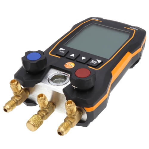 550S Kit, 2-Valve Smart Digital Manifold w/ 2 Wireless Pipe Clamp Temp. Probes