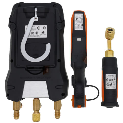 Main product image of 550S Kit, 2-Valve Smart Digital Manifold w/ 2 Wireless Pipe Clamp Temp. Probes & Wireless Vacuum Probe
