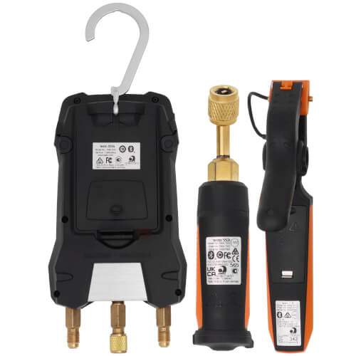550S Kit, 2-Valve Smart Digital Manifold w/ 2 Wireless Pipe Clamp Temp. Probes, Wireless Vacuum Probe & 3 Hoses