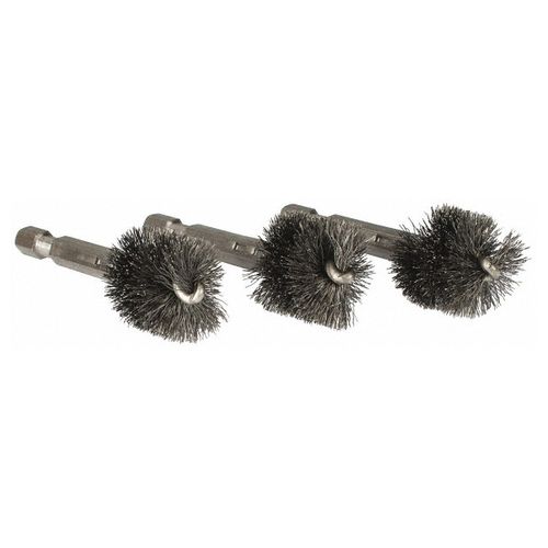 Main product image of 3/4" ID, 13/16 " Actual Brush Diameter, Steel, Power Fitting and Cleaning Brush (Pack of 3)