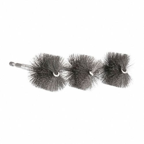 Main product image of 2" ID, 2-1/4 " Actual Brush Diameter, Steel, Power Fitting and Cleaning Brush (Pack of 3)