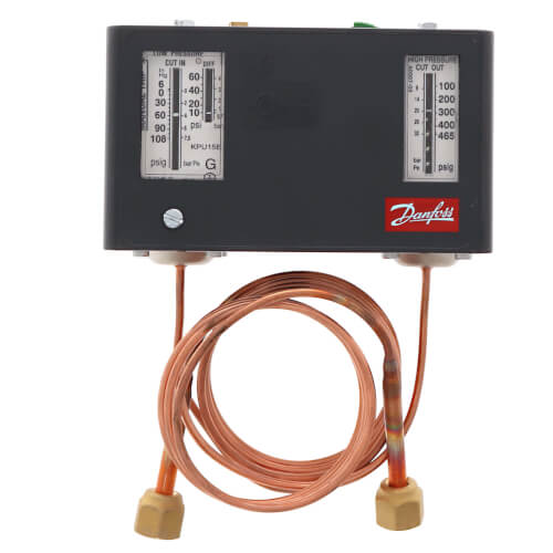 0605250 Danfoss 0605250 KPU 15B Dual Pressure Control SPST w/ 36" Cap Tube & 1/4" Flare Nut