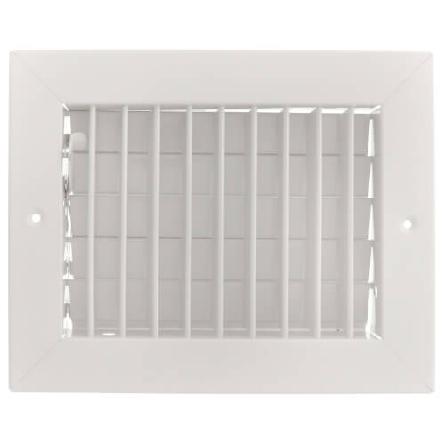 8" x 6" (Wall Opening Size) Satin Anodized Sidewall Aluminum Register w/ MS Damper (VM Series)