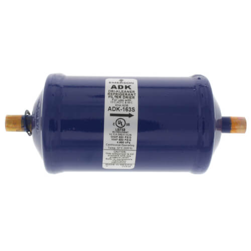 3/8" ODF ADK163S-Series Core Style Liquid Line Filter Drier (16 Cubic Inches)