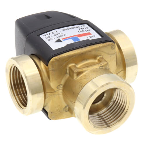 Main product image of ESBE VTA 3/4" FNPT 3-Way Mixing Valve, 1.9 Cv, 85-120°F (Lead Free)