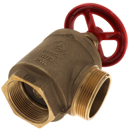 Main product image of 2-1/2" FNPT X MBCT Angle Hose Valve (Rough Brass)
