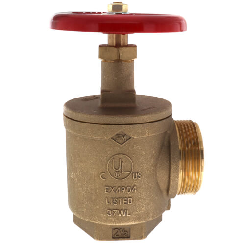 Main product image of 2-1/2" FNPT X MBCT Angle Hose Valve (Rough Brass)