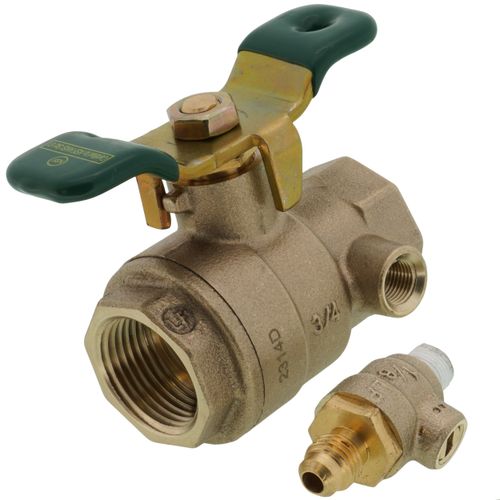 Main product image of LFFBV-TC-TH 3/4" 2-Piece Full Port Threaded Ball Valve w/ Test Cock & Tee Handle (Lead Free)