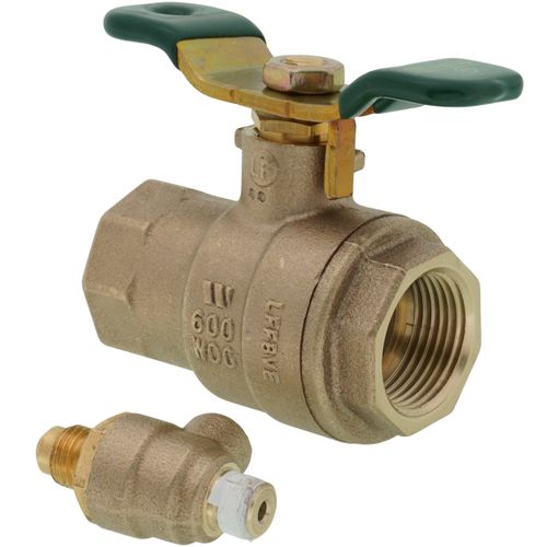 Main product image of LFFBV-TC-TH 3/4" 2-Piece Full Port Threaded Ball Valve w/ Test Cock & Tee Handle (Lead Free)