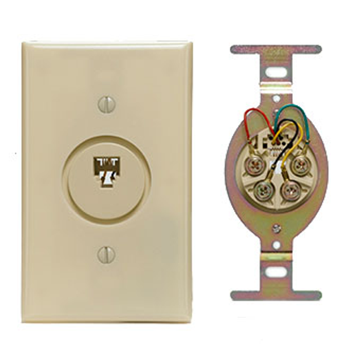 Main product image of Type 625b Round Insert, 6p4c, Screw Terminal (Ivory)