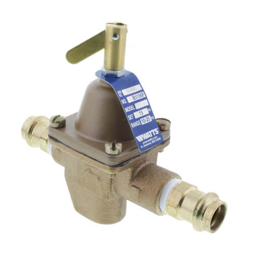 B1156F 1/2" Bronze High Capacity Feed Water Pressure Regulator (Copper Press)