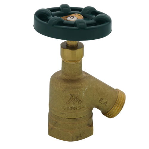 Main product image of 1" FNPT x GHT Brass Bent Nose Garden Valve (No Lead)