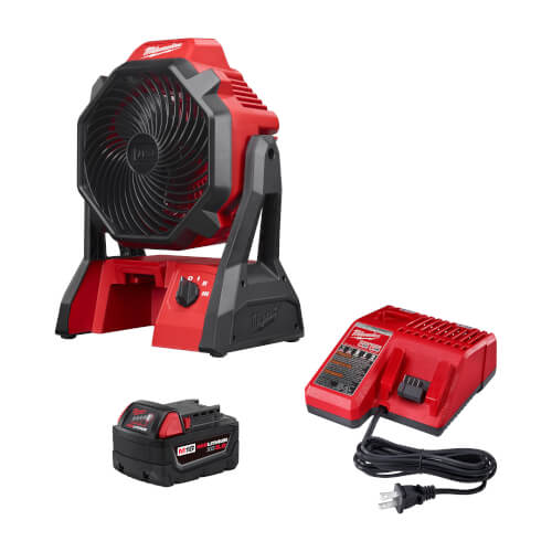 0886-20P - Milwaukee 0886-20P - M18 Jobsite Fan Kit w/ M18 Xc5.0Ah