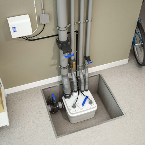 Main product image of Sanicubic 1 Simplex System, Above the Floor Installation (White)