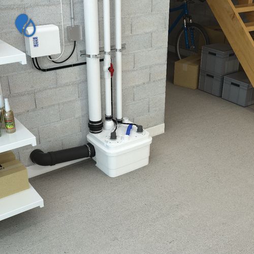 Main product image of Sanicubic 1 Simplex System, Above the Floor Installation (White)