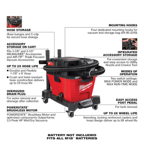 Main product image of M18 FUEL 6-Gallon Wet/Dry Vacuum