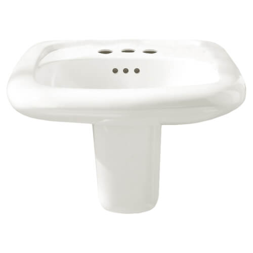 Main product image of Murro EverClean Wall-Hung Sink With 4" Centerset, for Wall Hanger or Concealed Arms (White)