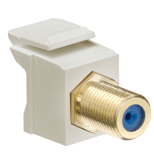 Main product image of Feedthrough Quickport, F-Connector, Gold Plated (Ivory) Housing