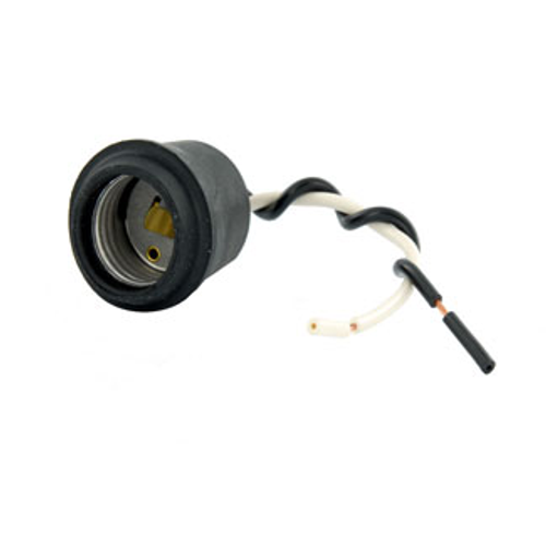 Main product image of Lampholder, Incandescent, Medium Base, Single Circuit, 660w-250v Black Rubber