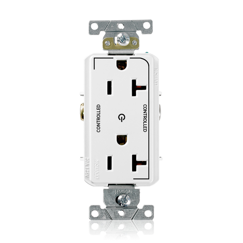 Main product image of Decora Plus Duplex Receptacle, Heavy-Duty Industrial, 20A 125V NEMA 5-20R, 2P 3W (White)