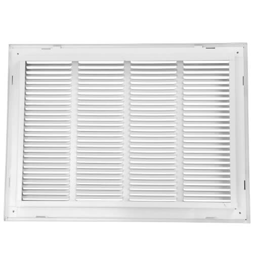Main product image of 25" x 20" (Wall Opening Size) White Aluminum Return Air Grille, 45-Degree Fixed Blade (RH45 Series)