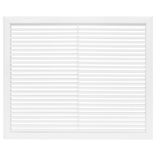 Main product image of 25" x 20" (Wall Opening Size) White Aluminum Return Air Grille, 45-Degree Fixed Blade (RH45 Series)