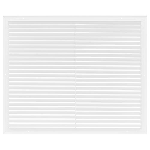 Main product image of 25" x 20" (Wall Opening Size) White Aluminum Return Air Grille, 45-Degree Fixed Blade (RH45 Series)