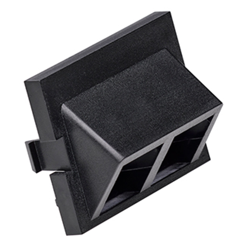 Main product image of 2-port Angled MOS Quickport, Adapter, 1.5 Units High (Black)