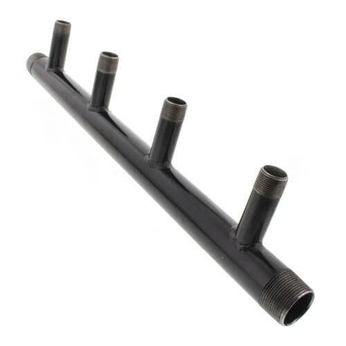 Main product image of 1-1/4" Boiler Header with 3/4" Outlets (4 Branches), 1-1/4X3/4HEADER-4