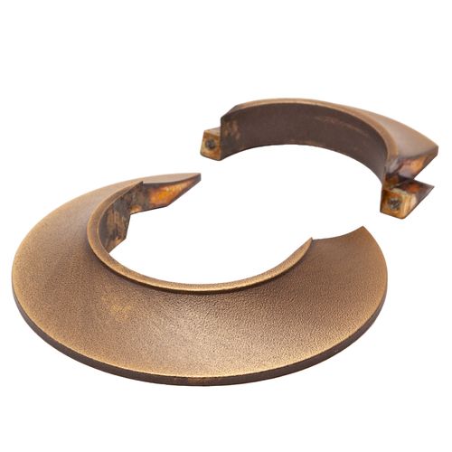 Main product image of 1-1/4" Two-Piece Magnetic Assembly Escutcheon for Concealing Pipework (Natural Brass)