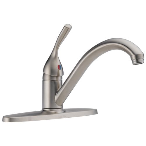 Main product image of 134/100/300/400 Series 1 Handle Kitchen Faucet (Stainless), 100-SS-DST