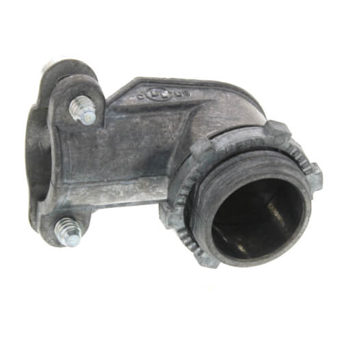 3/8" Zinc BX-Flex 90-Degree Squeeze Connector