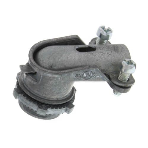 3/8" Zinc BX-Flex 90-Degree Squeeze Connector