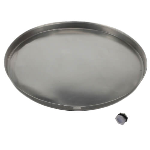 Main product image of 26" Aluminum Water Heater Drain Pan w/ Fitting, 100108460